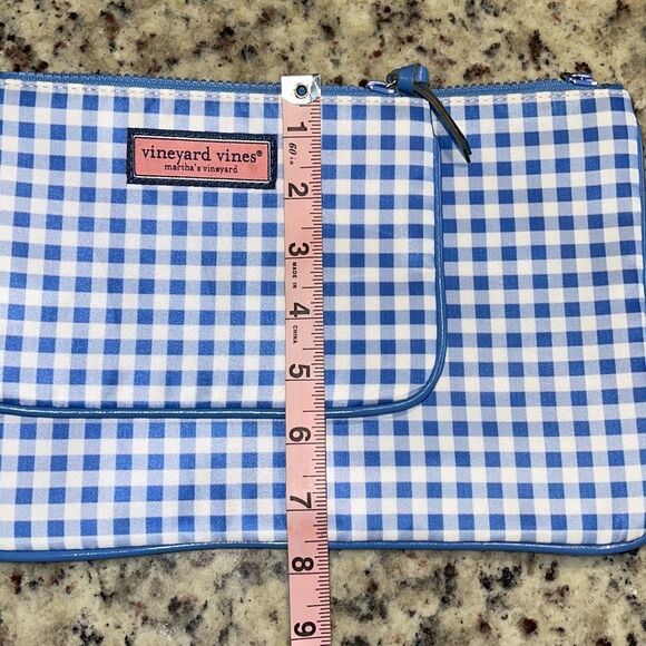Vineyard Vines Set of 2 Womens‎ Gingham Square Pouch Handbags Blue White - Picture 7 of 7